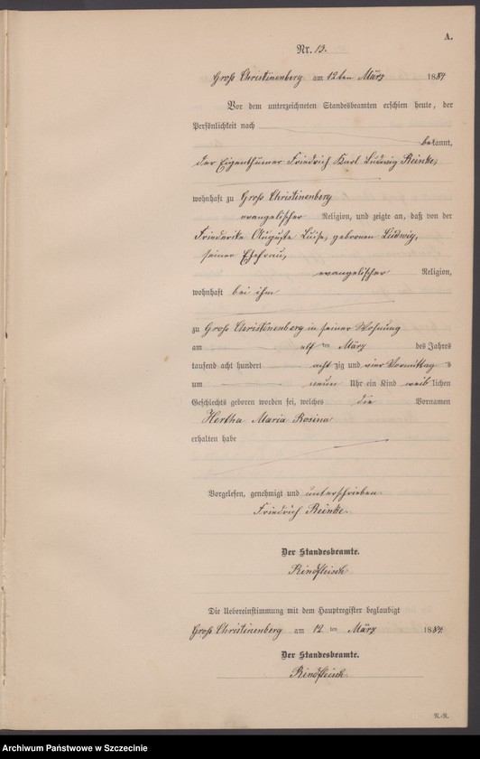 Obraz 16 z jednostki "Geburts-Register (Neben-Register)"