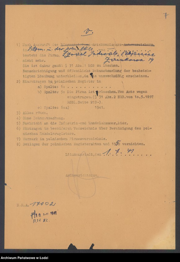 Obraz 9 z jednostki "Izrael Jedwab- wyrób i sprzedaż czapek i kapeluszy"