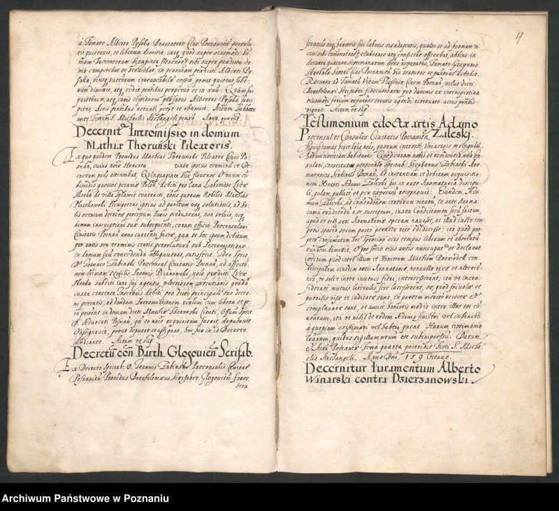 Obraz 8 z jednostki "Acta coram spectabili consulatu Posnaniensi."