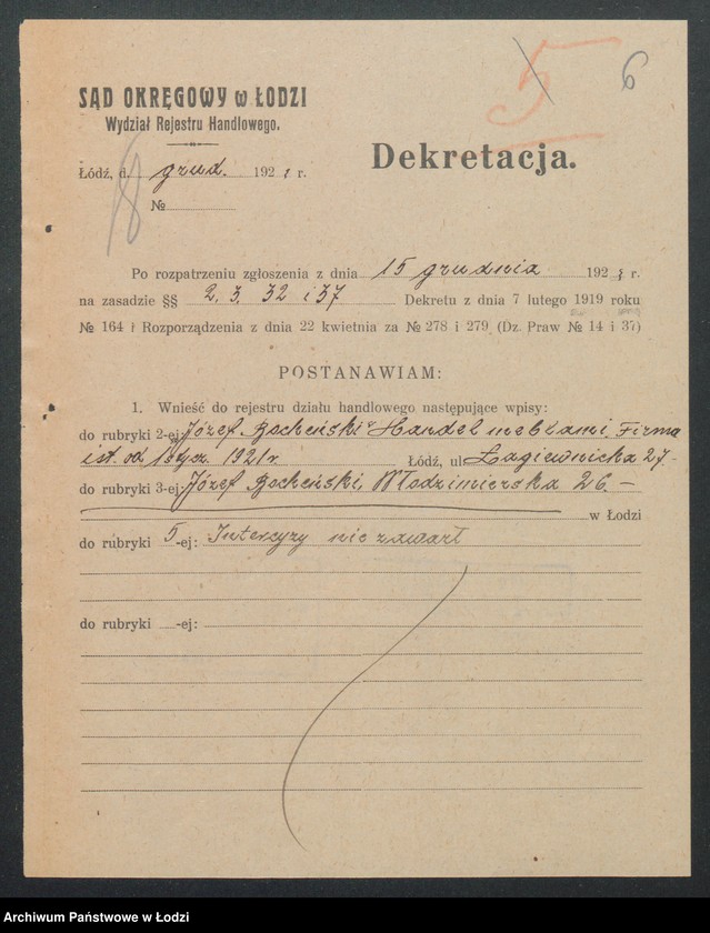 Obraz 8 z jednostki "Józef Bocheński – handel meblami"