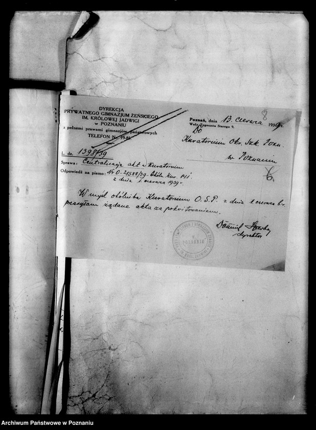 Obraz 12 z jednostki "Prywatne Liceum i Gimnazjum Żeńskie imienia Królowej Jadwigi w Poznaniu"