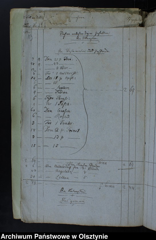 image.from.unit.number "Jahr Kirchen Rechnung der Waltersdorfschen Kirche aller Einnahme und Ausgabe wie auch Bau-Rechnung"