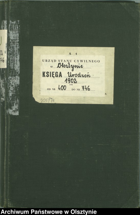 image.from.unit.number "Geburts-Haupt-Register Tom II,Nr 400 - 746"