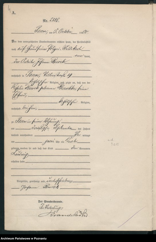 Obraz 7 z jednostki "Księga miejscowa urodzeń"