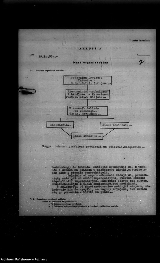 Obraz 10 z jednostki "Kwestionariusz Zakładu impregnacyjnego związku koksowni Spółka z o. o. w Katowicach Wronki powiat szamotulski"