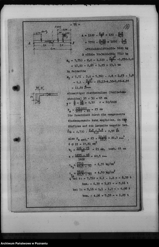Obraz 14 z jednostki "Stadtische Berechnung. Dienstwohngebäude des Reichsstatthalters Posen"