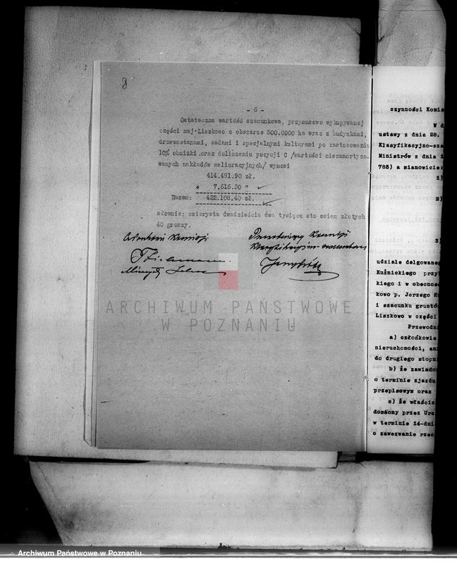 Obraz 12 z jednostki "Operat szacunkowy gruntów przymusowo-wykupionych z majątku Liszkowo powiatu wyrzyskiego"