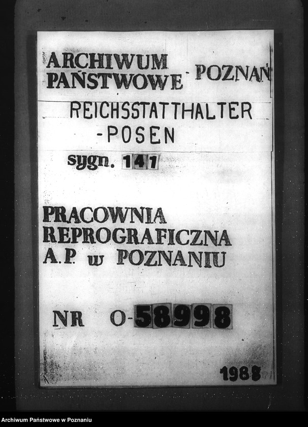Obraz 1 z jednostki "Wykaz akt dla Referatu Statystyki"