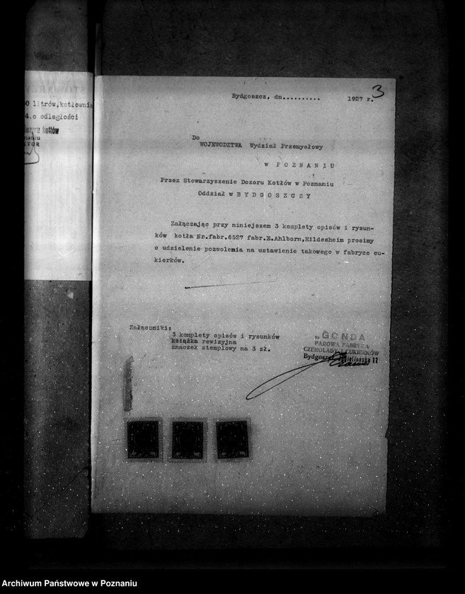 Obraz 7 z jednostki "Fabryka cukierków "Gonda" w Bydgoszczy nr woj. kotła 6011"