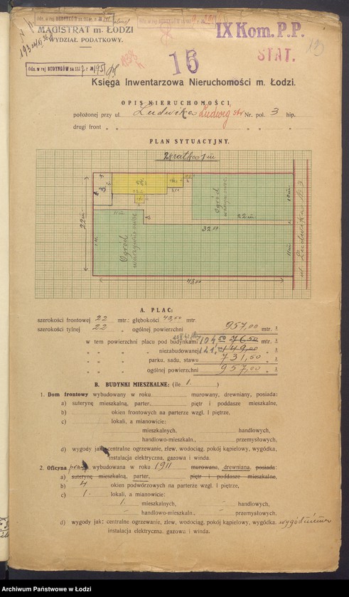 image.from.unit.number "Księga inwentarzowa nieruchomości m. Łodzi ul. Ludwika"