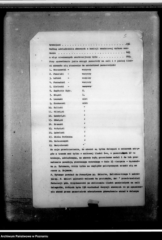 Obraz 9 z jednostki "Protokół ze zjazdu prezesów Okręgowych Związków Podoficerów Rezerwy RP w Warszawie"