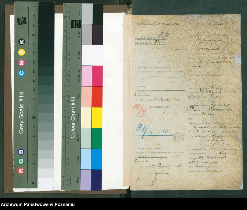 Obraz 3 z jednostki "[Dokumenty dostarczone przez narzeczonych do zawarcia związku małżeńskiego za 1902 rok. Tom VI]"