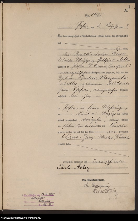 Obraz 5 z jednostki "Księga miejscowa urodzeń tom IV [Rejestr główny urodzeń]"