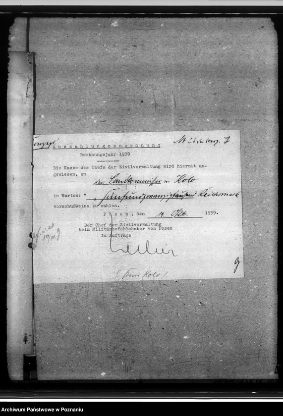 Obraz 11 z jednostki "Zuschüsse aus Reichsmitteln für Sondermassnahmen in Hohensalza (Inowrocław), Warthbrücken (Koło). Neubau einer festen Brücke."