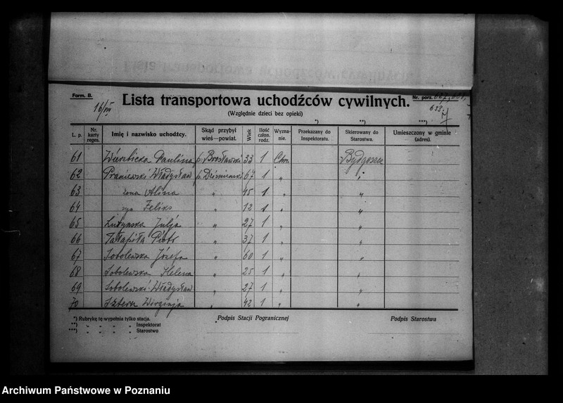 Obraz 11 z jednostki "Lista uchodźców cywilnych."