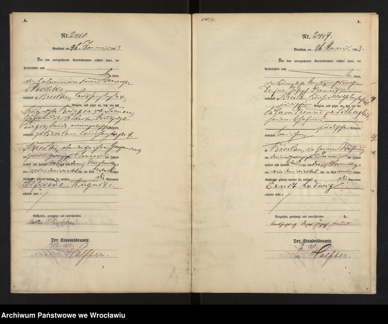 image.from.unit.number "Geburts-Haupt-Register Breslau II 1893 Band 7"