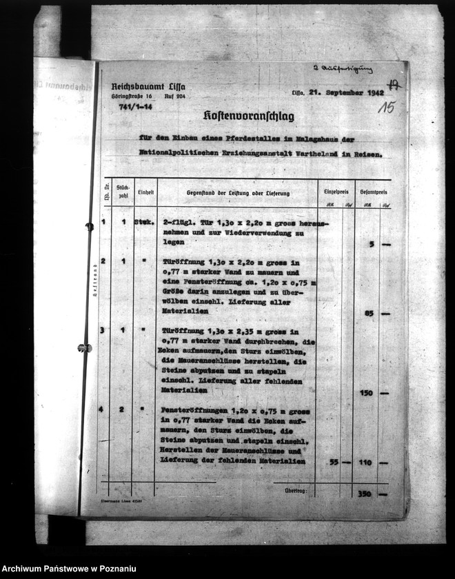 Obraz 19 z jednostki "Nationalpolitische Erziehunsanstalt in Wollstein und Reisen"