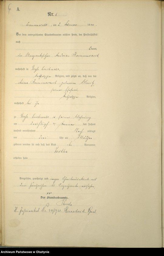 image.from.unit.number "Geburts-Haupt-Register Nr 1 - 78"
