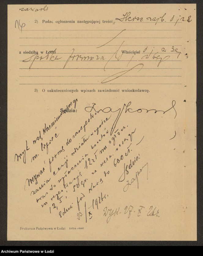 Obraz 18 z jednostki "Hersz Lajb Szydłowski i S-ka- sprzedaż manufaktury"