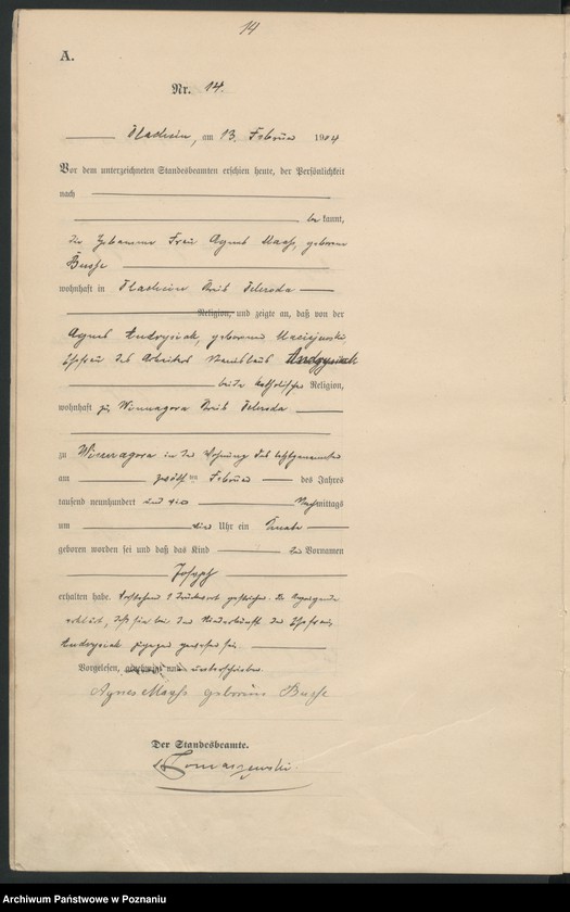 Obraz 17 z jednostki "Geburts-Haupt-Register"