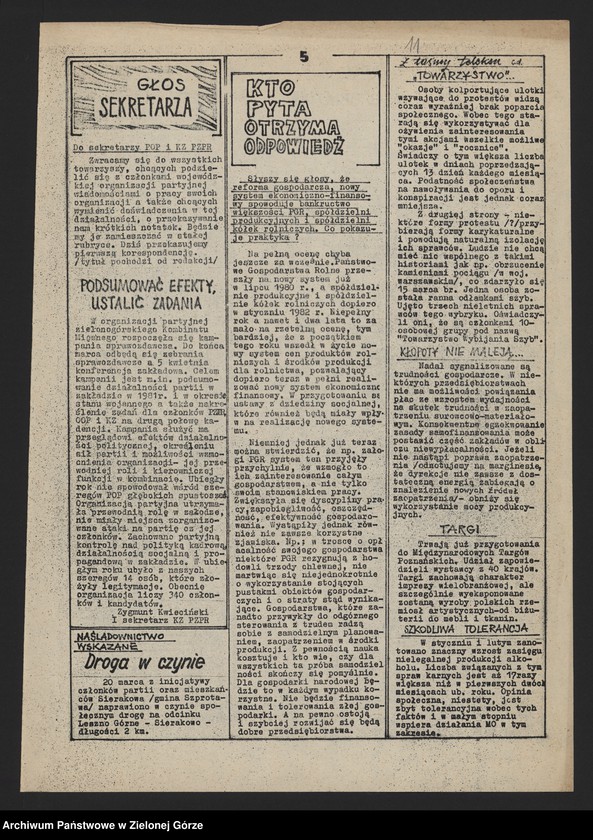 image.from.unit.number "Sygnały. Partyjny Serwis Informacyjny; numery: 2-6, 9, 11, 13, 19, 21, 23-24, 30, 34-35, 40 z 1982 roku, 107, 109-110 z 1983 roku"