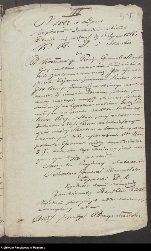 image.from.unit.number "Akta dotyczące testamentu gen. Józefa Zajączka [Kopie i odpisy akt hipotecznych i spadkowych Sekretariatu Stanu Księstwa Warszawskiego i Królestwa Polskiego, Komisji Przychodów i Skarbu oraz Trybunału Cywilnego w Warszawie, z lat 1811-1839, kopia testamentu gen. Zajączka, odpis akt hipotecznych starostwa stawiszyńskiego, korespondencja w sprawie ogłoszenia o sprzedaży dóbr Stawiszyn]"