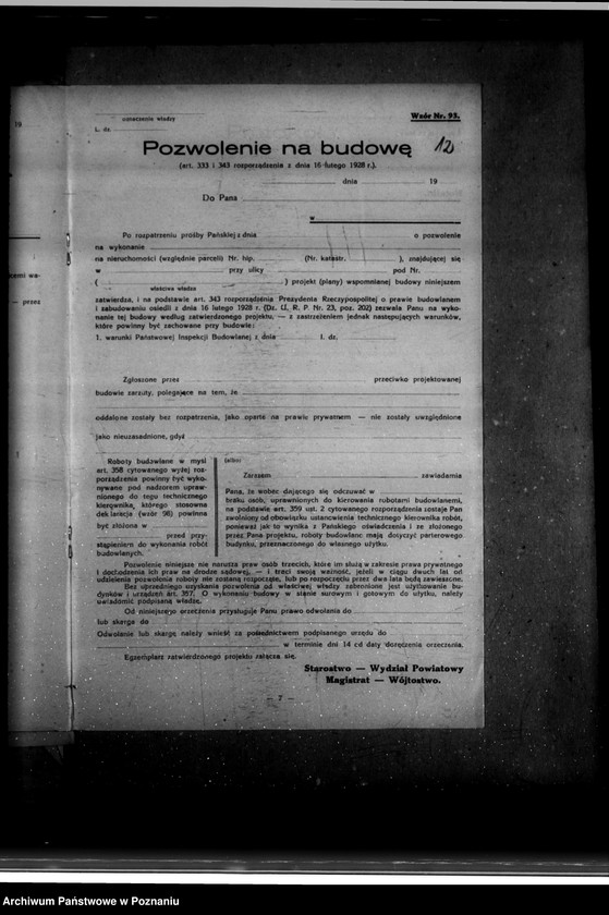 Obraz 16 z jednostki "Zatwierdzenie zakładu przemysłowego /rzeźni/ Jana Strauze w Gołańczy powiat wągrowiecki"