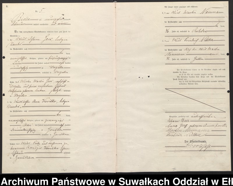 image.from.unit.number "[Heirats-Haupt-Register des Königlichen Preussischen Standes-Amtes Bialla Kreis Johannisburg]"