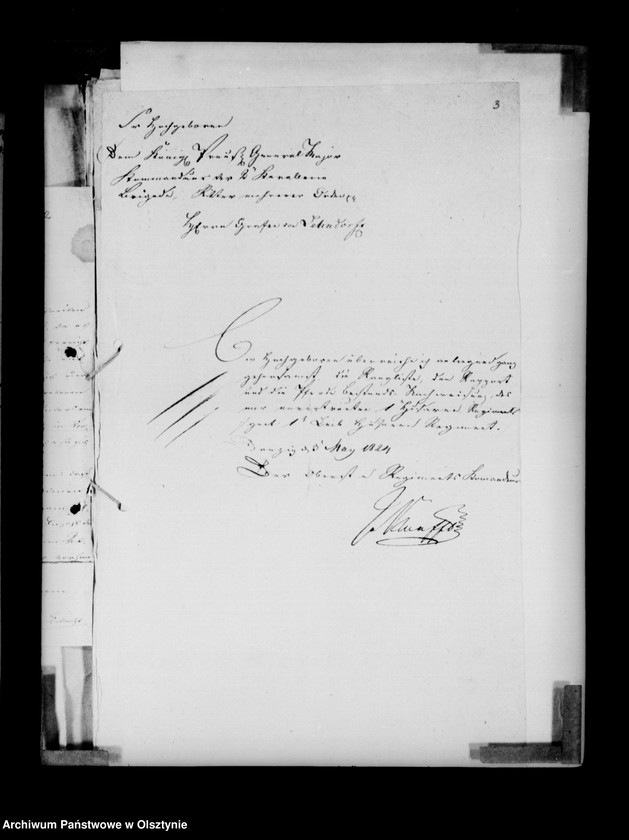 image.from.unit.number "/Schriftwechsel des Kommandeurs der 2 Kavalerie- Brigade Gf. Karl Lehndorff u. a. /"