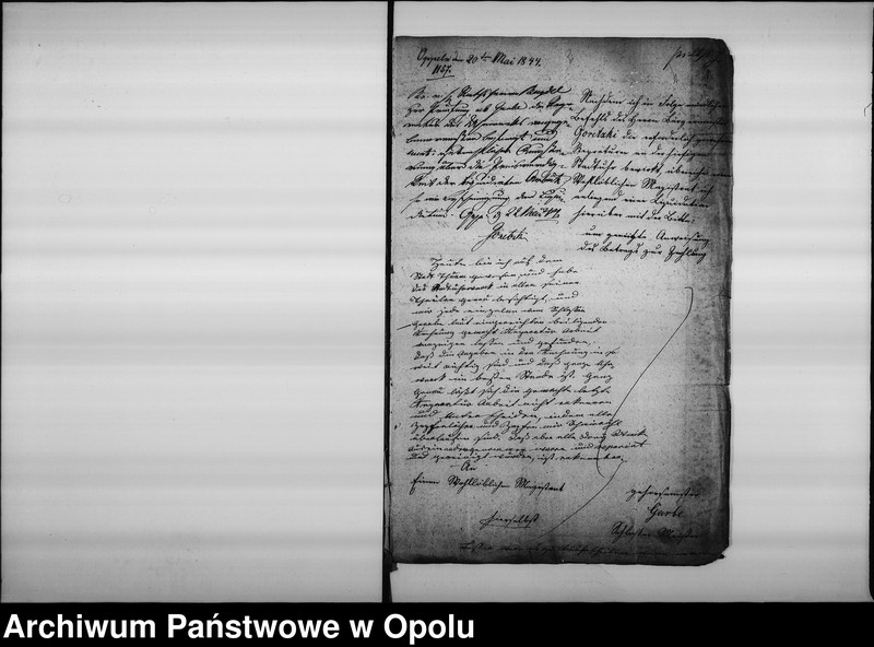 Obraz 5 z jednostki "Acta des Magistrats zu Oppeln betreffend: die Reparatur der Thurm-Uhr durch Garbe und Schoenheid und Anfertigung einer Neuen durch C. Weiss de Anno 1844"