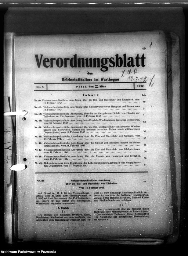 Obraz 5 z jednostki "Verordnungsblatt Nr. 5"