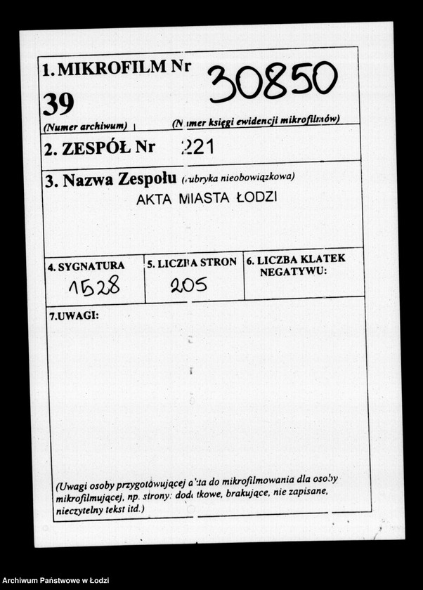 Obraz 2 z jednostki "Rachunek kasy ekonomicznej m. Łodzi za rok 1843"