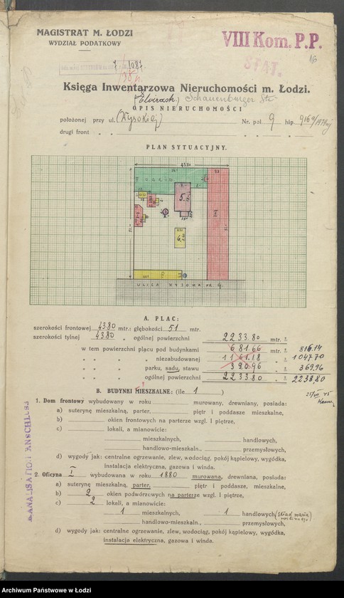 image.from.unit.number "Księga inwentarzowa nieruchomości m. Łodzi ul. Wysoka"