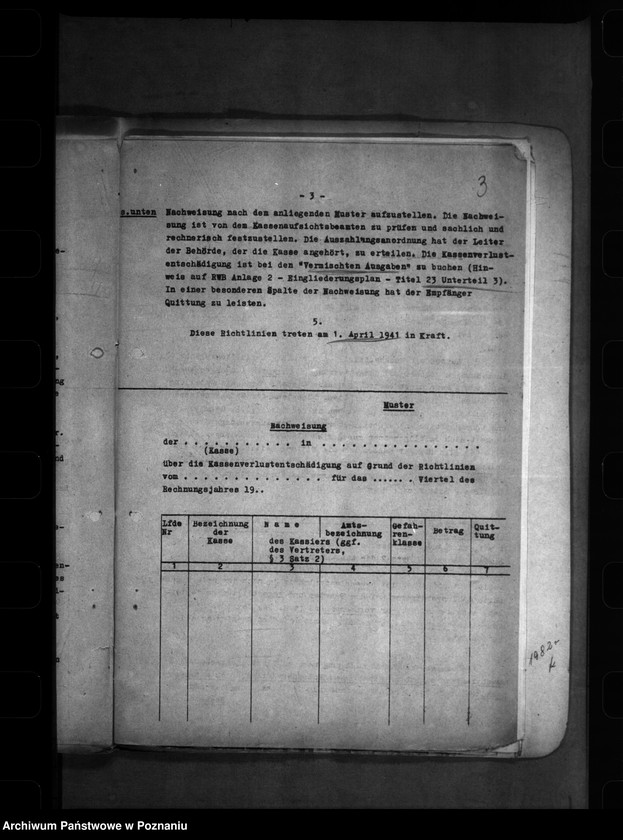 Obraz 7 z jednostki "Kassenverlust- Entschädigung"