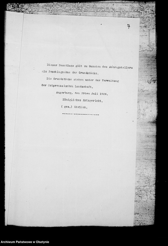 image.from.unit.number "/Korrespondenz des Justitzrats Dr. Loewenfeld- Berlin mit den Gläubigern des Gfen u. ihm selbst in sachen der Zwangsverwaltung von Steinort etc/"