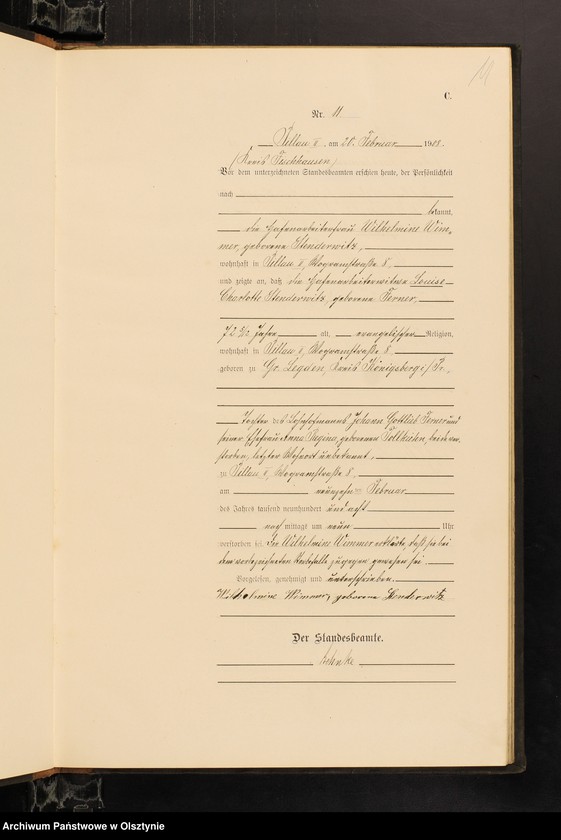 image.from.unit.number "Sterbe-Haupt-Register Nr 1 - 82 i 1 - 71"