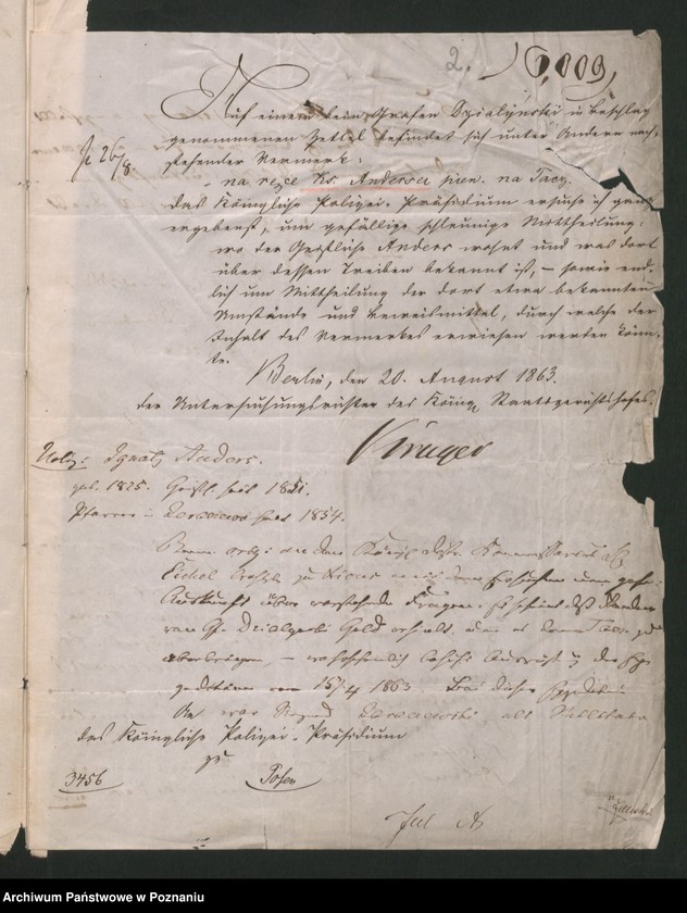 Obraz 5 z jednostki "A. betr. den Probst Ignaz Anders in Chytrowo bei Jaraczewo"