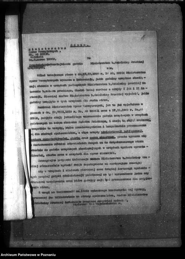 Obraz 15 z jednostki "Sprawy gospodarcze-ogólne Organizacja Ministerstwa b. Dzielnicy Pruskiej"