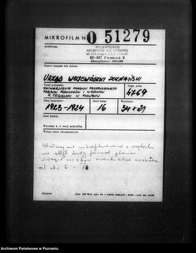 Obraz 2 z jednostki "Zatwierdzenie zakładu przemysłowego /fabryki parowozów i wagonów/ H. Cegielski w Poznaniu"