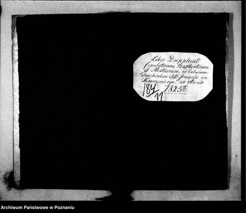 Obraz 2 z jednostki "Duplikat libri baptisatorum, copulatorum, mortuorum"