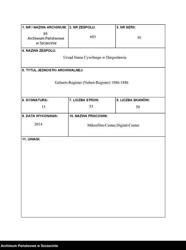 Obraz 1 z jednostki "Geburts-Register (Neben-Register)"