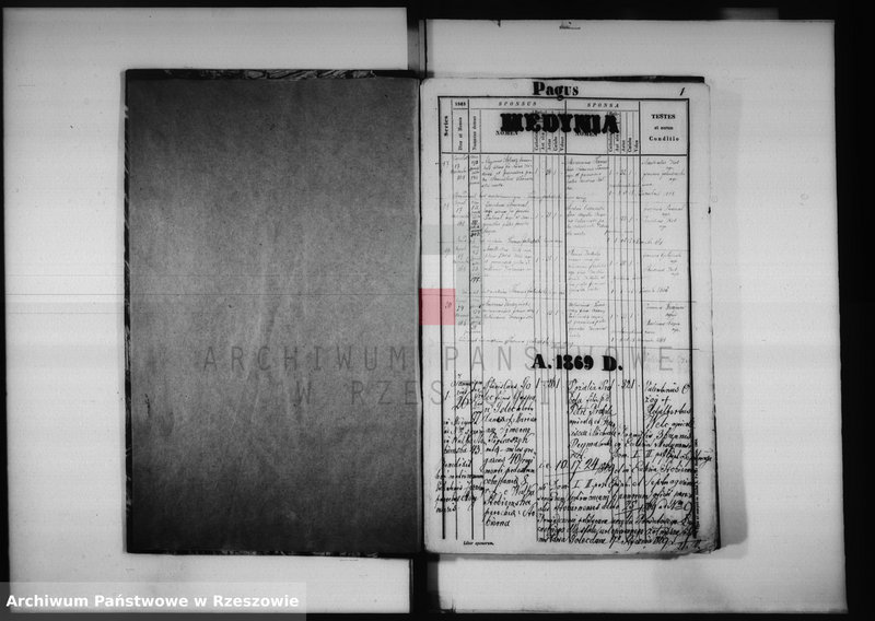 image.from.unit "Księga małżeństw Medynia Głogowska i Medynia Łańcucka"