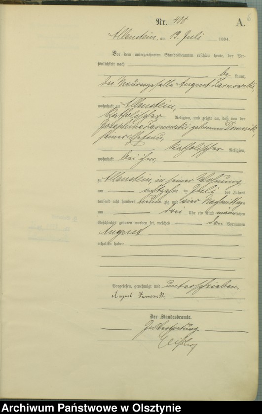 image.from.unit.number "Geburts-Haupt-Register Tom II,Nr 396 - 743"