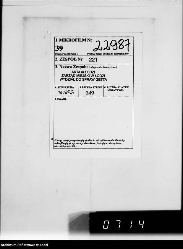 Obraz 2 z jednostki "Warenverwertung am Lager 91. [Aufträge] 6401-6600"