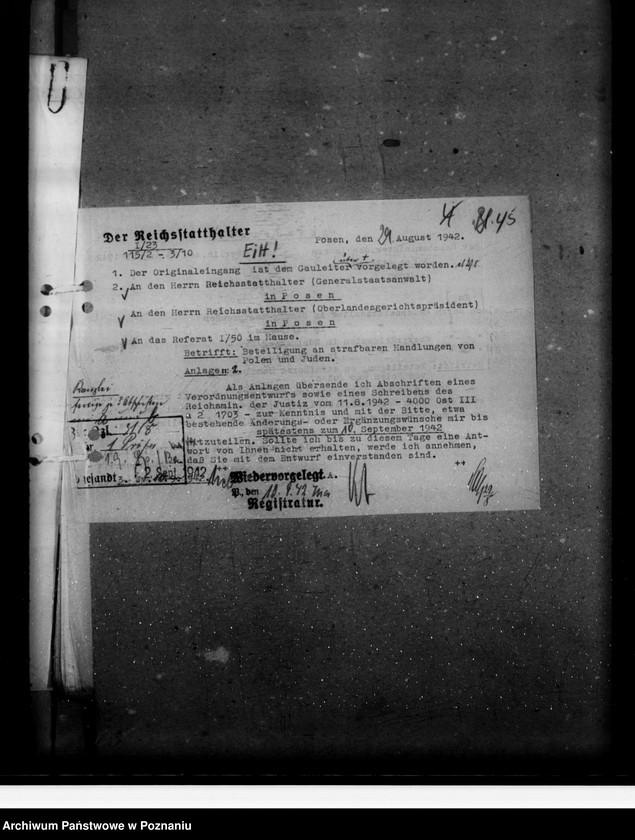 Obraz 10 z jednostki "Verordnung über die Strafbarkeit der Beteiligung an strafbaren Handlungen von Polen und Juden"