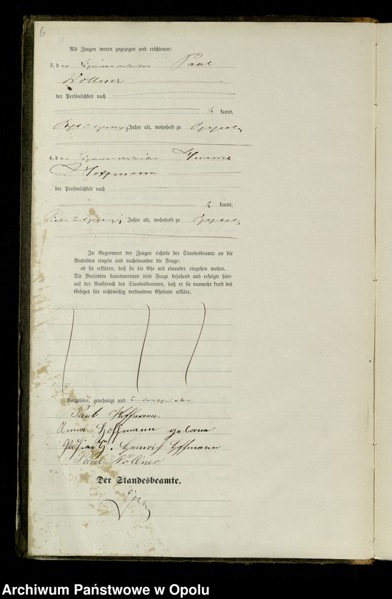 Obraz 9 z jednostki "Rejestr Małżeństw pierwopis 1879 [Opole] 1-109"