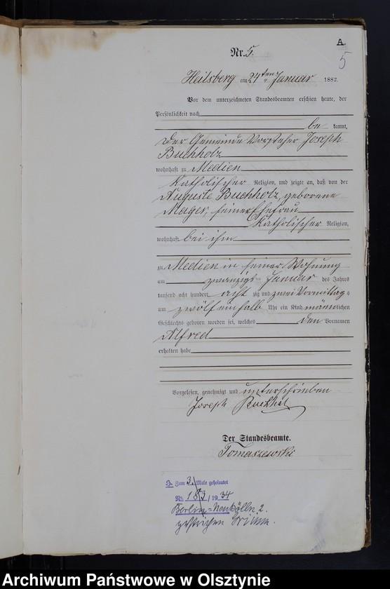 image.from.unit.number "Geburts-Haupt-Register Nr 1 - 156"