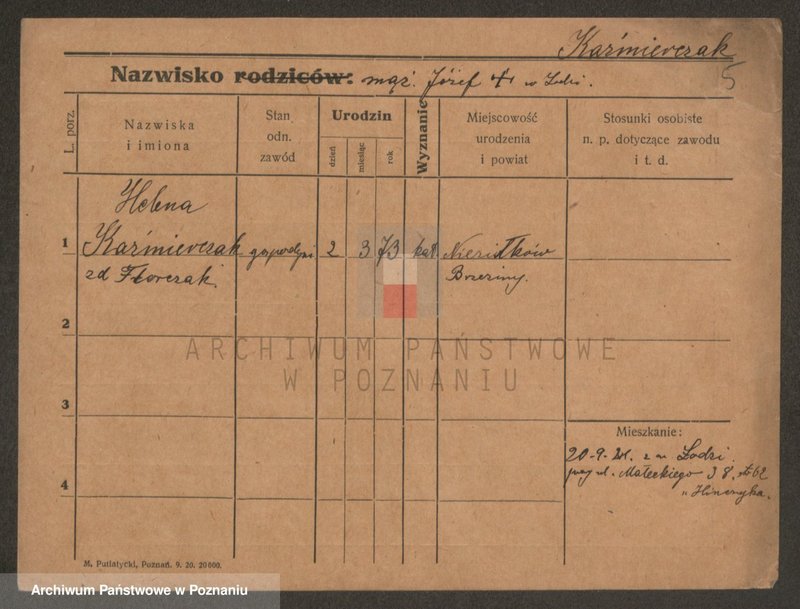 Obraz 5 z jednostki "Kaźmierczak (wdowy, samotni mężczyźni i kobiety)"