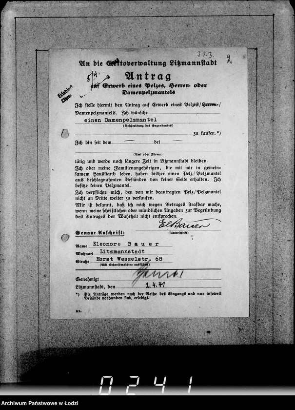 Obraz 7 z jednostki "Kasse u.Erledigte Anträge"