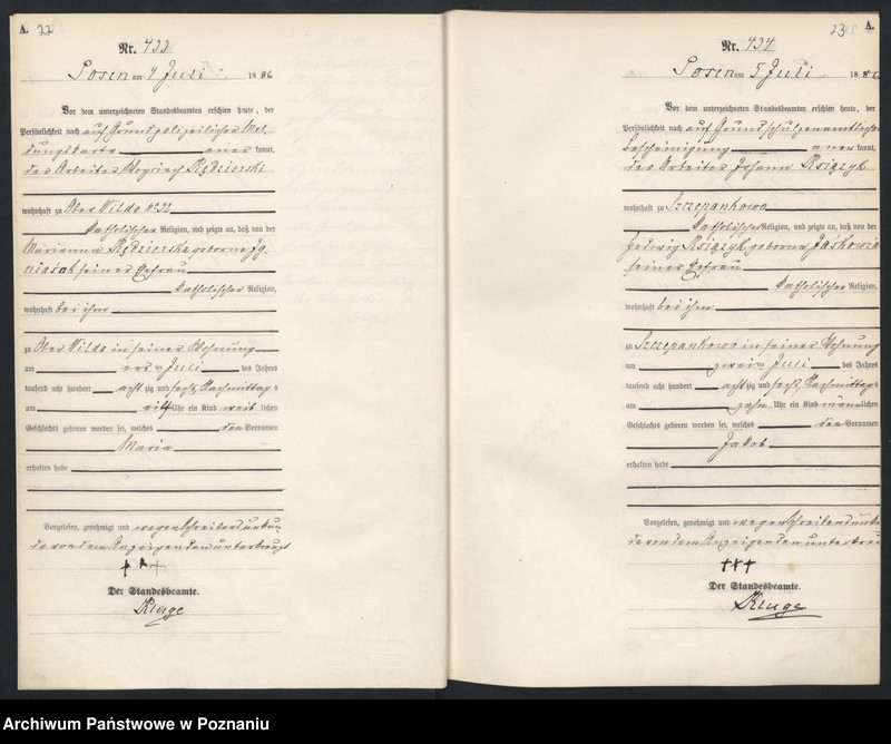 Obraz 15 z jednostki "Księga urodzeń t. II"